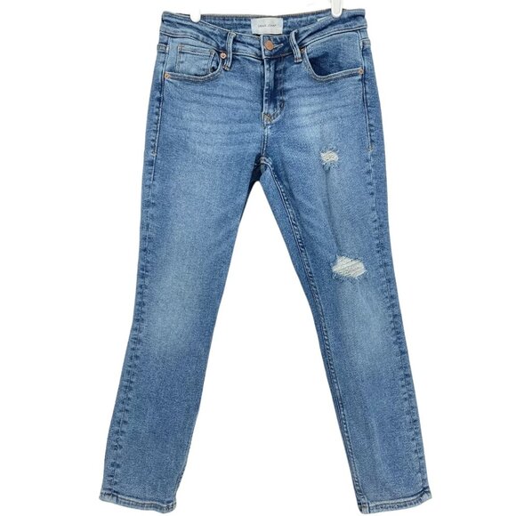 Dear John Women's Denim Jeans Size 25 Aiden Slim Girlfriend Distressed Stretch - Picture 1 of 11